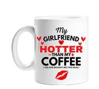 Star Online Gift for Boyfriend Coffee Mug I Love You Gifts for Valentines Anniversary Romantic Mug My Girlfriend is Hotter Than My Coffee