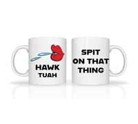 Star Online Hawk Tuah Meme Spit On That Thing 11oz Ceramic Coffee Mug Funny Viral Meme Gifts for Men Birthday Presents Hawk Tuah '24 Mugs (Hawk Tuah)