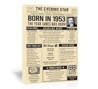Star Online Personalised Birthday Gifts for Women Men The Day They Were Born Poster Canvas Custom Gift With Name Photo Wall Art