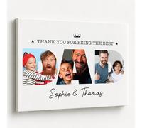 Star Online Personalised Father's Day Photo Gift for Dad Custom Canvas Print Presents from Daughter Son Thank You For Being The Best Dad Wall Art Keepsake Birthday Present