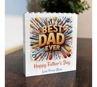 Star Online Personalised Father's Day Tools Photo Building Block Gift Present for Him Father Dad Grandfather Grandad (Best Dad Ever)