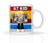 Star Online Personalised Funny Christmas Mug Santa Says 6 7 Meme Gift, 11oz Ceramic Coffee Cup, Humorous Xmas Presents for Kids, Teens & Adults (Design 9)