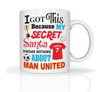 Star Online Personalised Funny Football Mug Manchester United Fans Gifts for Men Secret Santa Christmas Presents, Custom 11oz Ceramic Coffee Cup