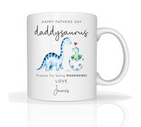 Star Online Personalised Gift for Dad Mug Fathers Day Custom Photo 11oz Ceramic Coffee Cup Best Dada Ever Daddy Birthday Presents Dishwasher Safe (Dad Dino)