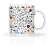 Star Online Personalised Gift for Dad Mug Fathers Day Custom Photo 11oz Ceramic Coffee Cup Best Dada Ever Daddy Birthday Presents Dishwasher Safe (Dad Fist Bump)
