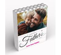 Star Online Personalised Gift For Dad Photo Building Block Bricks Fathers Day Puzzle Keepsake Present for Grandad Grandpa From Son and Daughter. (Fathers Day Hearts)