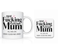 Star Online Personalised Mother’s Day Gifts for Mum, 11oz Ceramic Coffee Cup, Birthday Present for Stepmum, Grandma from Daughter, Son (Awesome Mum)