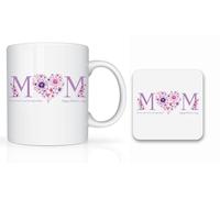 Star Online Personalised Mother’s Day Gifts for Mum, 11oz Ceramic Coffee Cup, Birthday Present for Stepmum, Grandma from Daughter, Son (Mum Heart Floral)