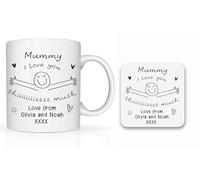 Star Online Personalised Mother’s Day Gifts for Mum, 11oz Ceramic Coffee Cup, Birthday Present for Stepmum, Grandma from Daughter, Son (Mum Love)