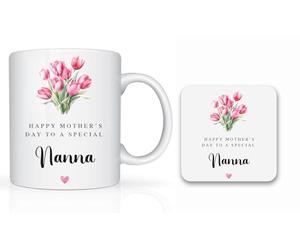 Star Online Personalised Mother’s Day Gifts for Mum, 11oz Ceramic Coffee Cup, Birthday Present for Stepmum, Grandma from Daughter, Son (Tulips)