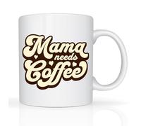Star Online Personalised Mothers Day Mugs Gifts for Mum from Daughter & Son 11oz Ceramic Coffee Cup Birthday Presents Mama Needs Coffee Nan Grandma Novelty Mug