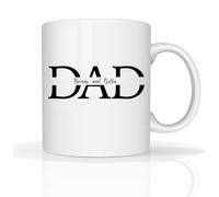 Star Online Personalised Mug Fathers Day Gift Custom Photo Mug Gifts for Dad 11oz Ceramic Coffee Cup Best Dada Ever Daddy Birthday Presents (Dad Name)