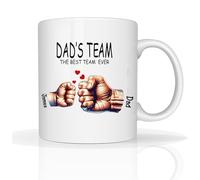 Star Online Personalised Mug Fathers Day Gift Custom Photo Mug Gifts for Daddy 11oz Ceramic Coffee Cup Best Dada Ever Daddy Birthday Presents (Dads Team)