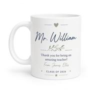 Star Online Personalised Teacher Mug, Teacher Appreciation Gift, Thank You Teacher Coffee Mug, End of Year School Gift for Teaching Assistant or Mentor 11oz Ceramic Mug (Amazing Teacher)