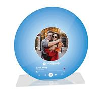 Star Online Personalised Valentines Gifts For Him Her Vinyl Record Custom Spotify Plaque Picture Frame Photo Gifts for Girlfriend Boyfriend Couples Anniversary Presents (Baby Blue)