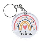 Star Online Teacher Keyring Gift For Women Custom Acrylic Keychain Nursery Teachers Appreciation Presents