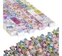 Star Origami Paper, DIY Origami Paper Star Strips (Floral Print540 sheets)