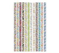 Star Origami Strips 600PCS Lucky Star Folding Paper Set, Double-Sided Floral & Oil Painting Printed Origami Paper Strips, Easy Fold DIY Craft Papers for Handmade Gifts, Jar Decorations (C)