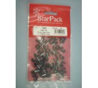 Star Pack 50 Cable Clip Round Black 6MM for TV Coax SAT