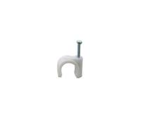 Star Pack 60 Cable Clip Round White 4MM