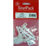Star Pack Set of 4 White Plastic Child Safety Catches for Drawers & Cupboards