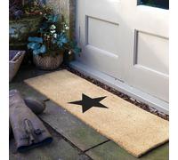 Star Patio Doormat Artsy Mats Beige 40cm x 120cm