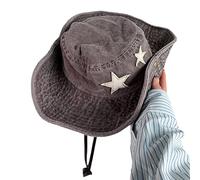 Star Pattern Cowgirl Hat Wedding Cowboy Seaside Cowgirl Western Elegant Dress Accessory Hats For Woman Felt For Men Multi-color Men Felt For Woman With String