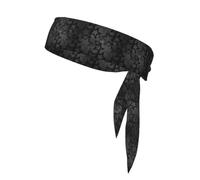 Star Pattern Gray, Head Tie, Sports Headband Tie Back, Multi Sweatband for Men Women