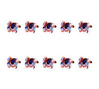 Star Pattern Hair Clips in Classic Red White Color Scheme for July 4th Celebrations and Themed Activities (B)