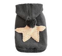 Star Pattern Knitted Pet Sweater, Hooded Breathable Dog Cat Jumper, Soft Comfortable Festival Wear, Multiple Sizes for Chihuahua Yorkie Small Breeds, Ideal Christmas Birthday Gift