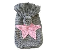 Star Pattern Knitted Pet Sweater, Hooded Breathable Dog Cat Jumper, Soft Comfortable Festival Wear, Multiple Sizes for Chihuahua Yorkie Small Breeds, Ideal Christmas Birthday Gift