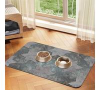 Star Pattern Metal Retro,Waterproof Pet Feeding Mat,PU Leather Placemats for Cat Dog Water Bowl,Food Mats,40x60cm