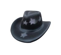 Star Pattern Wool Hat Vintage British Styles Light Weight Gentlemen for Special Occasion Outfits Women's Autumn Hat Black