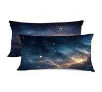 Star Pillows 2 Pack Clouds Pillow Protectors 50x75cm LinenPillow Case 2 Pack, With Hidden Zipper Pillow cases, Pillows Hotel Quality, Bedding Standard Size Pillowcase, for Outdoor Decoration bz-888