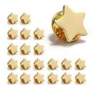 Star Pin Badge | Available in Gold, Silver Bronze | 10/20/50/100pcs | (13mm) | Lapel Pin Badge School Reward for attendance or achievement | Employee of the month (x20 Gold)
