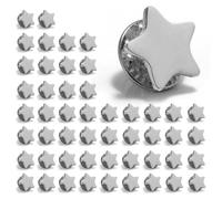 Star Pin Badge | Available in Gold, Silver Bronze | 10/20/50/100pcs | (13mm) | Lapel Pin Badge School Reward for attendance or achievement | Employee of the month (x100 Silver)