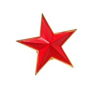 Star Pin Brooch Alloy Anodized Color Butterfly Clasp Decoration for Collection Collectible Star Badge