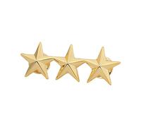 Star Pin Chinese Styled Rank Badge Lapel Pin, Gold-color H