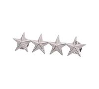 Star Pin Chinese Styled Rank Badge Lapel Pin, Silver B