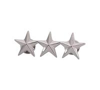 Star Pin Chinese Styled Rank Badge Lapel Pin, Silver C