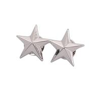 Star Pin Chinese Styled Rank Badge Lapel Pin, Silver D