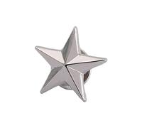 Star Pin Chinese Styled Rank Badge Lapel Pin, Silver E