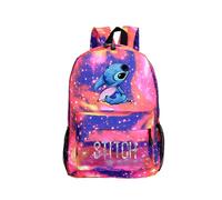 (Star Powder) Stitch backpack Students Boys Girls back to school Bags Teens Daily Backpack