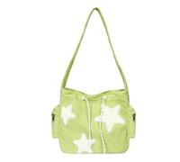 Star Print Shoulder Bag - Star Print Bag, Celestial Design Bag, Star Print Messenger Hobo Bag | Large Capacity Portable Crossbody Bag p, 1Green, Consulte la descripción