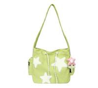 Star Print Shoulder Bag - Star Print Bag, Celestial Design Bag, Star Print Messenger Hobo Bag | Large Capacity Portable Crossbody Bag p, verde, Consulte la descripción