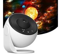 Star Projection Light, Planetarium Projector with 13 Film Discs, 3m Projection Distance & 4m Diameter, 12 Minutes/Rev Rotation for Bedroom Decor