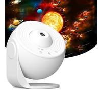 Star Projection Light, Planetarium Projector with 13 Film Discs, 3m Projection Distance & 4m Diameter, 12 Minutes/Rev Rotation for Bedroom Decor