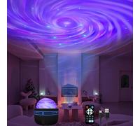 Star Projector Bedroom Bedside Lamps, LED NightLights Galaxy Projector 5V USB Rechargeable Starry Sky Lamp DMX Sound Active 7 Modes for Kids Room Decor