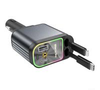 Star Projector Car Charger With Dual Fast Charging Ports Supporting PD FCP Protocols And 180 Degree Rotatable Head For Fit In 12V 24V Cars(A)