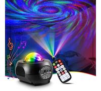 Star Projector & Disco Light - Galaxy RGB LED Night Lamp, Breathing Green Stars, Relaxing Ambience for Bedroom, Gift Ideals, Meditation Lamp, Party Decor